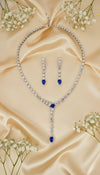 Elara Drop AD Necklace (Blue)