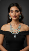 Luxe Layered AD Necklace (Mint Green)