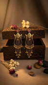 Moorni Kashmiri Earrings (Pink and Mint Green)