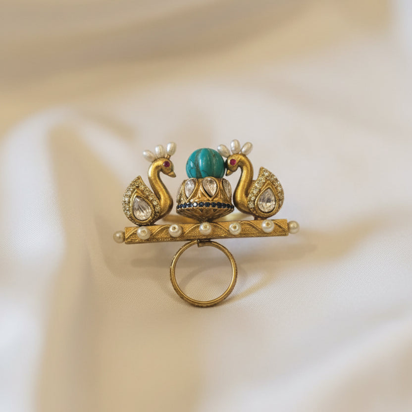Mahi Adjustable Kashmiri Ring