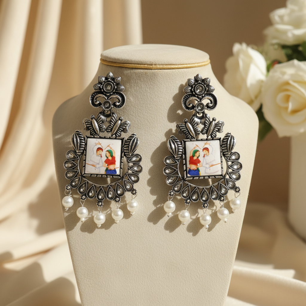 Garba Oxidize Earrings
