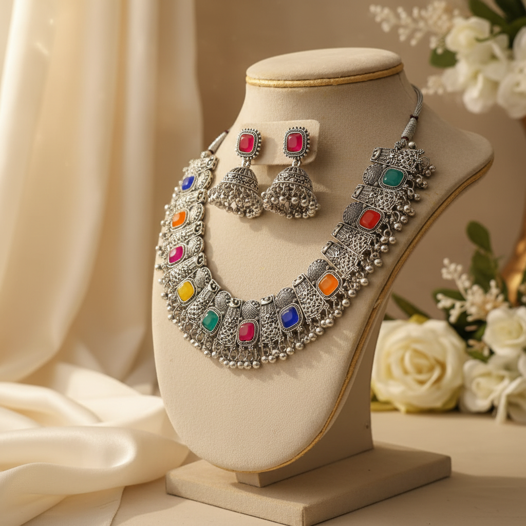 Virsa Oxidize Necklace