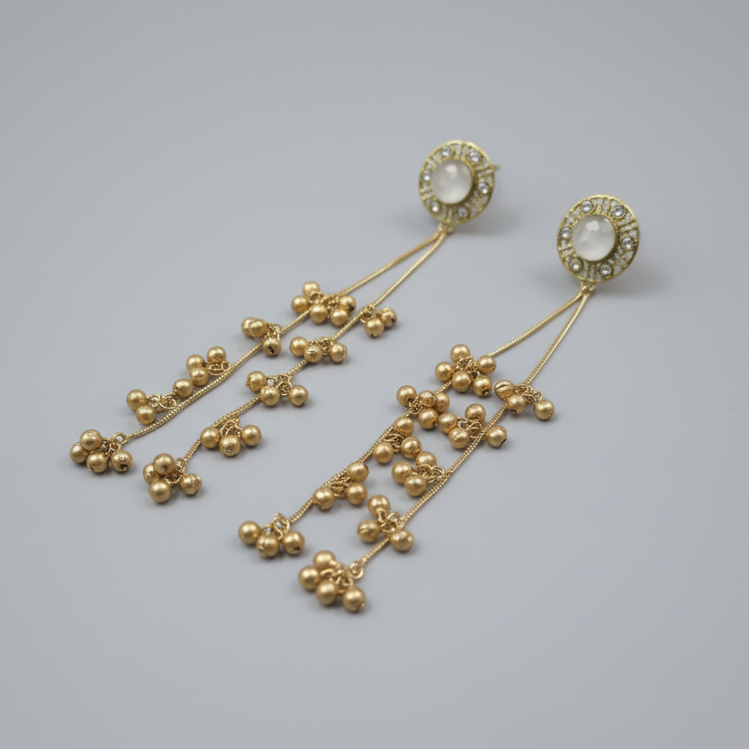 Aabha Kashmiri Earrings (White)