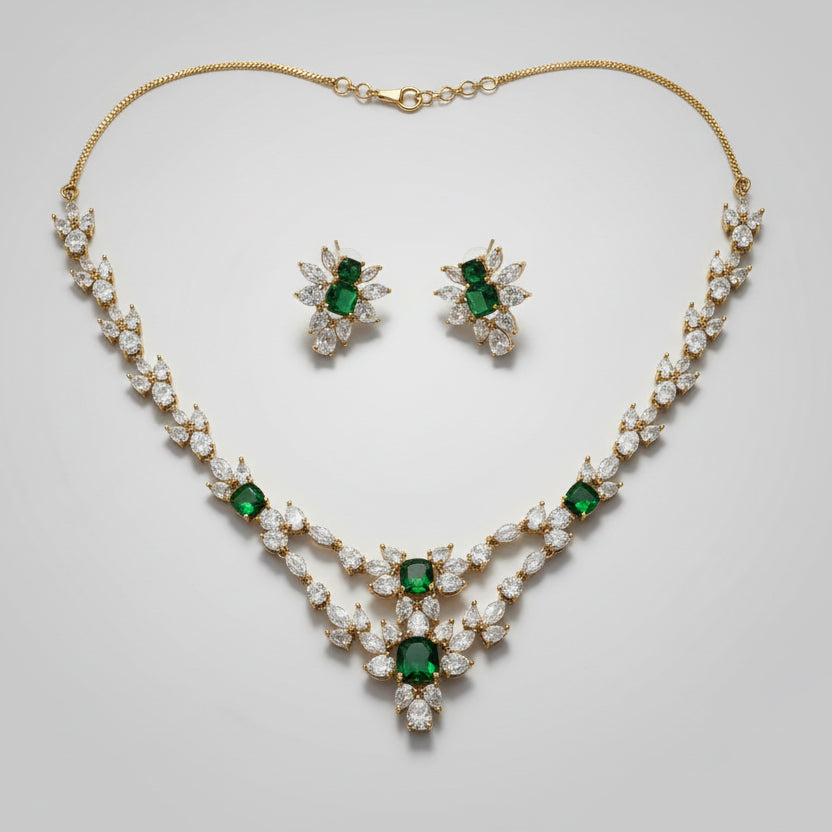 Ziva AD Necklace (Green)