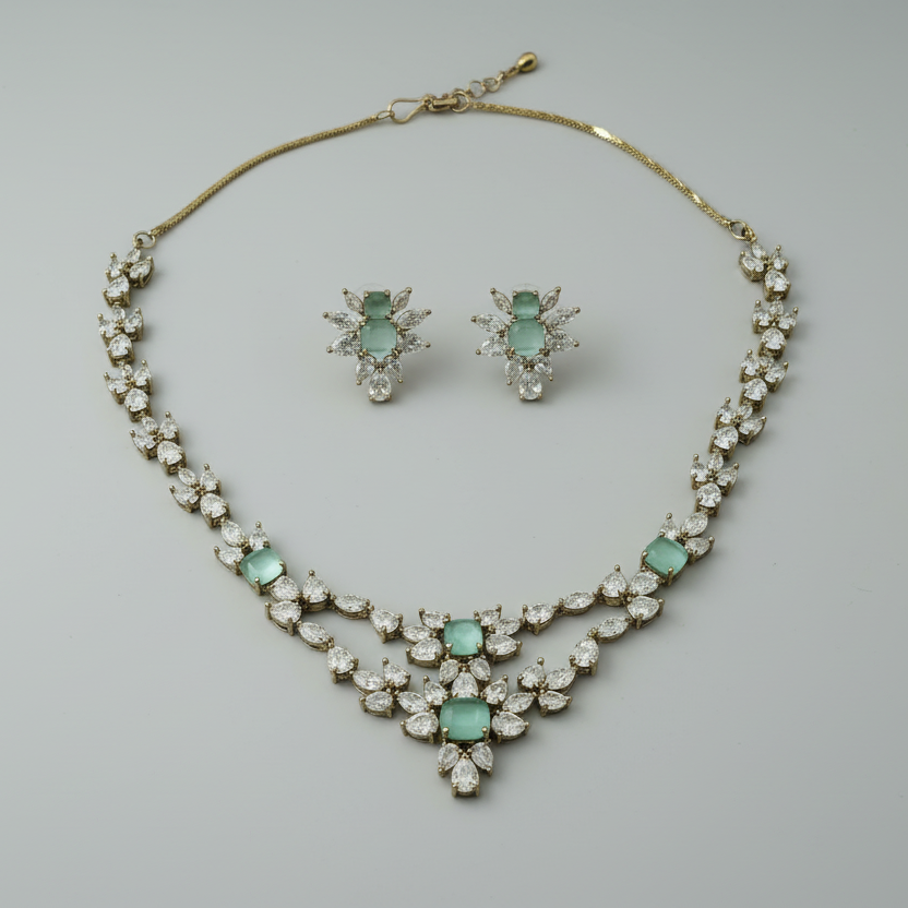 Ziva AD Necklace (Mint Green)