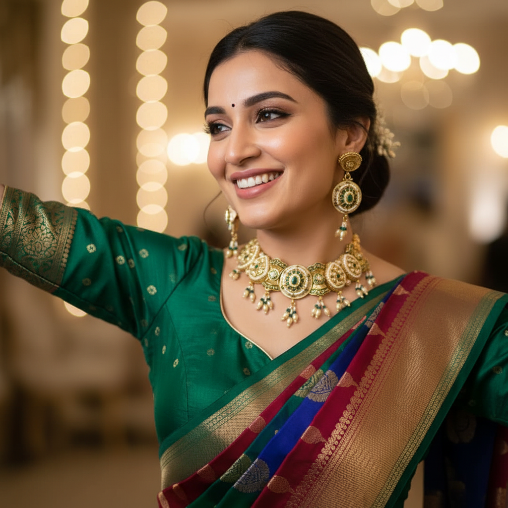 Leena Chokar Necklace (Green)