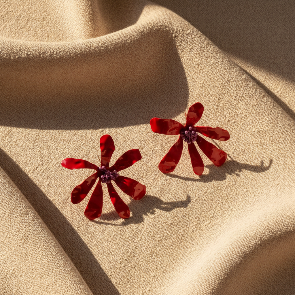 Roselle korean Earrings