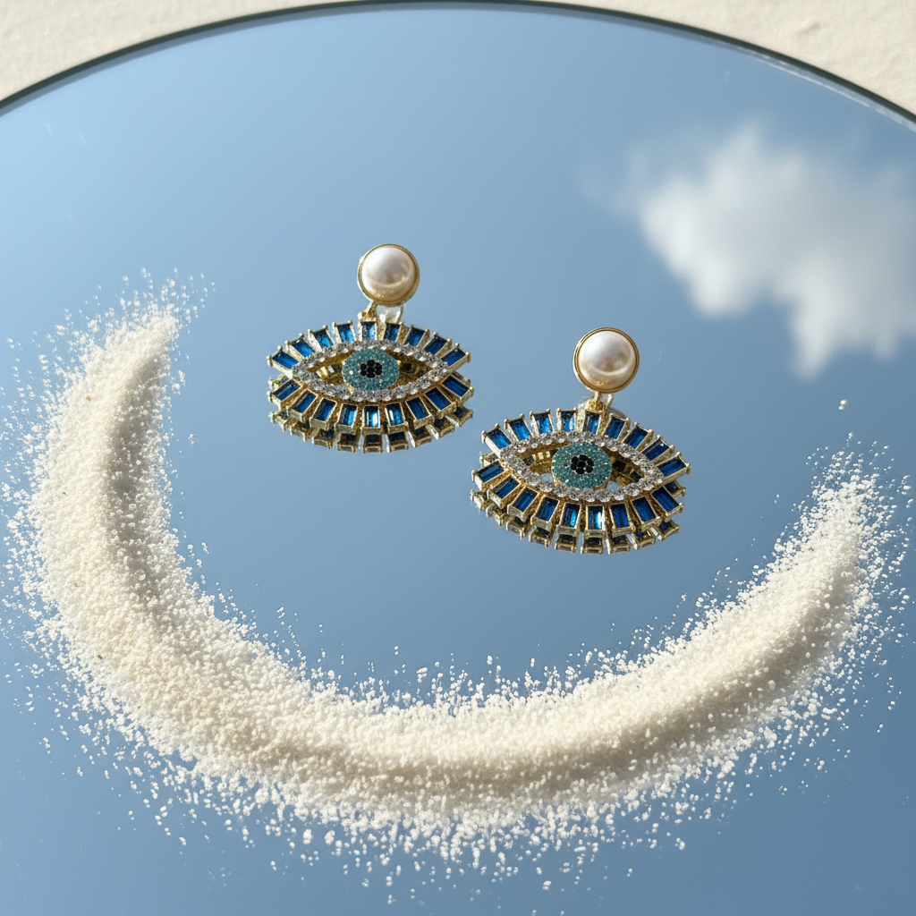 Sapphire Eye Earrings