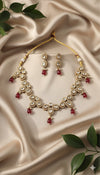 Noorika Kundan Set (Wine)