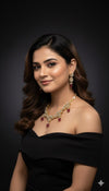 Noorika Kundan Set (Wine)