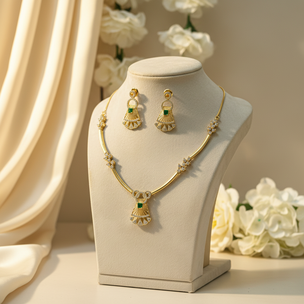 Sayani Necklace Set (Green)