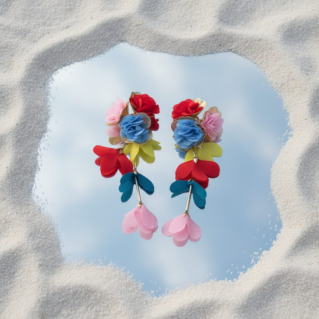 Floral Earrings (Multi-colour)