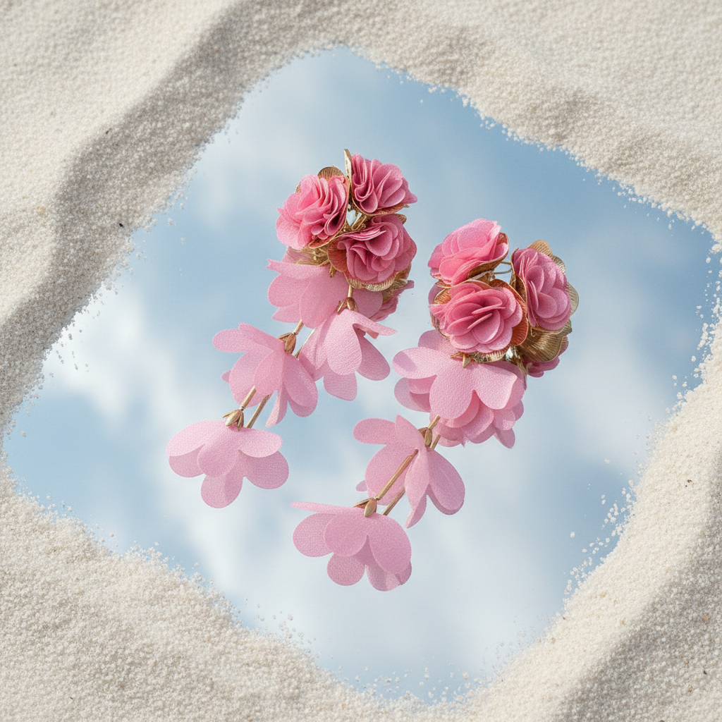 Floral Earrings (Pink)