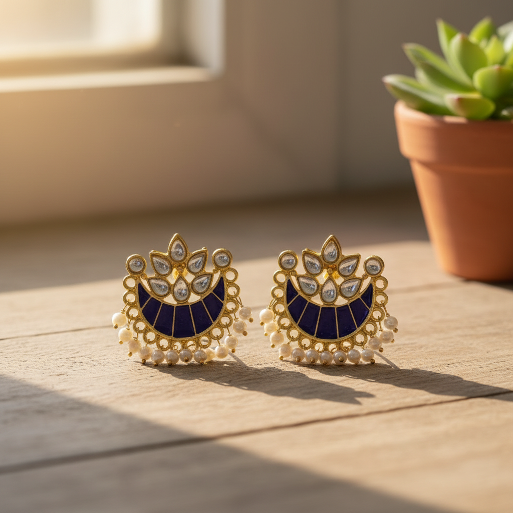 Chaand Earrings (Purple)