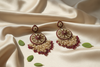 Aarohi Kundan Earrings (Wine)