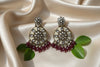 Siya Kundan Earrings (Wine)