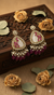 Noori Kundan Earrings (Rani Pink)