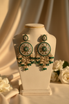 Aarohi Kundan Earrings (Green)