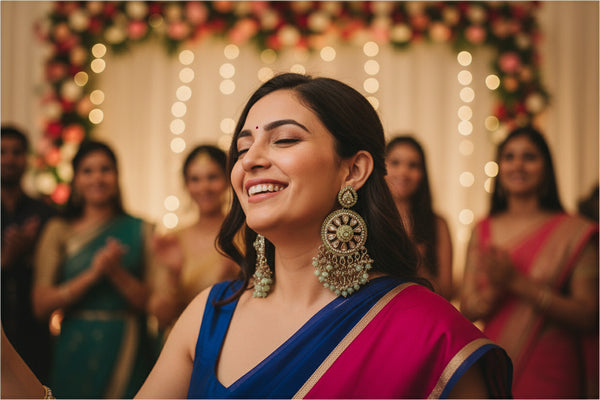 Aarohi Kundan Earrings (Light-Green)