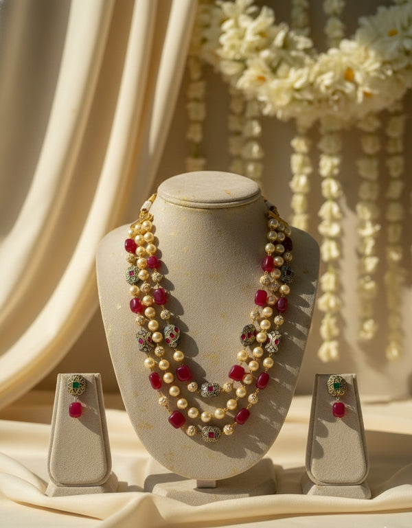 3 Tier Maharani Mala (Wine)
