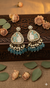 Noori Kundan Earrings (Sea Blue)