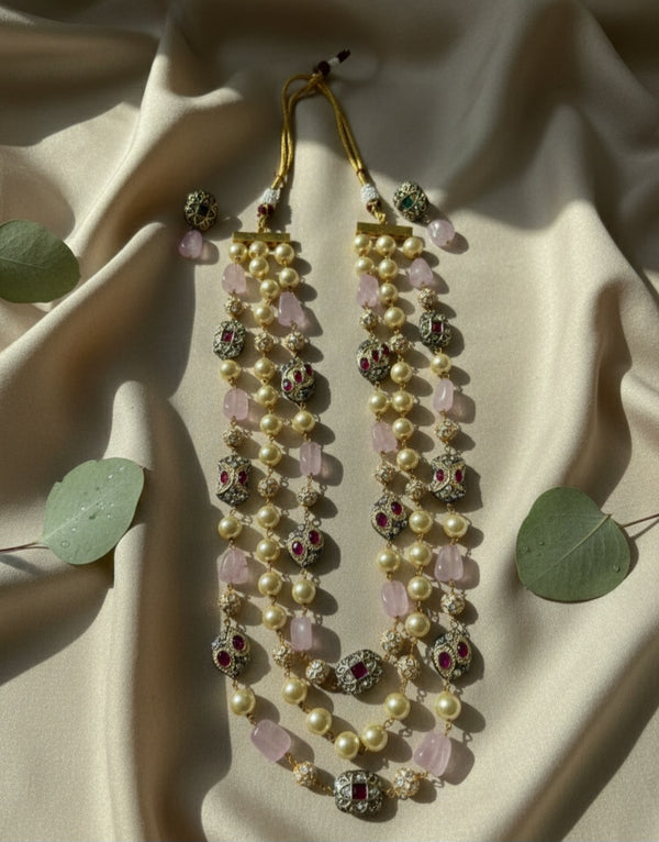 3 Tier Maharani Mala (Pink)