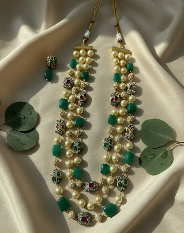 3 Tier Maharani Mala (Green)