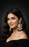 Kavya Kundan Earrings (Wine)