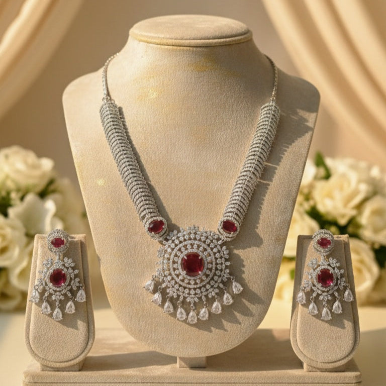 Nova Grace AD Necklace (Pink)