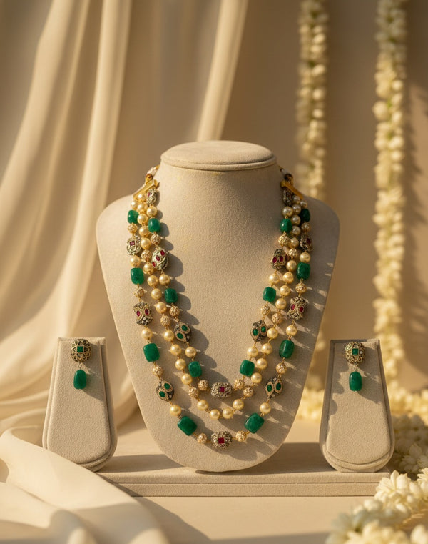 3 Tier Maharani Mala (Green)
