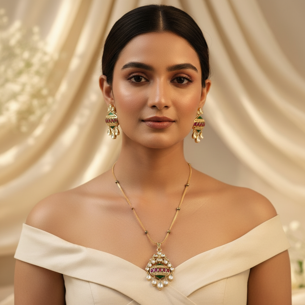 Yashika Chain Kundan Necklace
