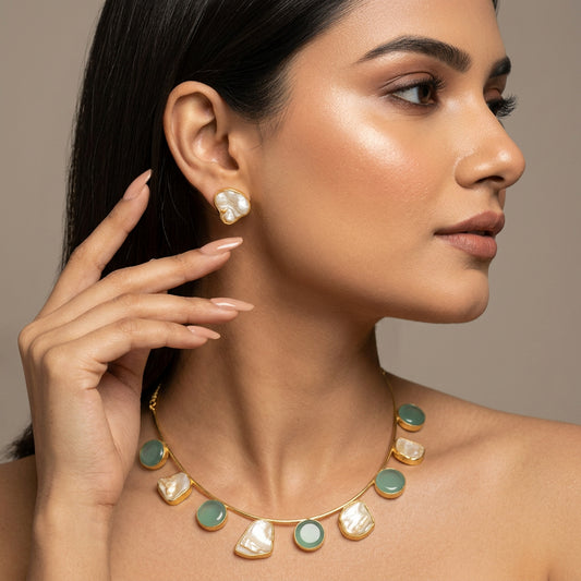 Eira Hasli Necklace (Mint Green)