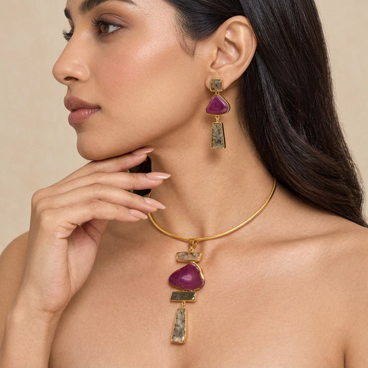 Slay Hasli Necklace Set (Multi-colour)