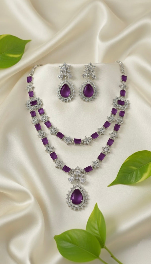 Regal Tier AD Necklace (Purple)