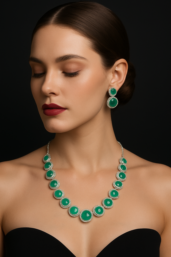 Royale Glow AD Necklace (Mint Green)