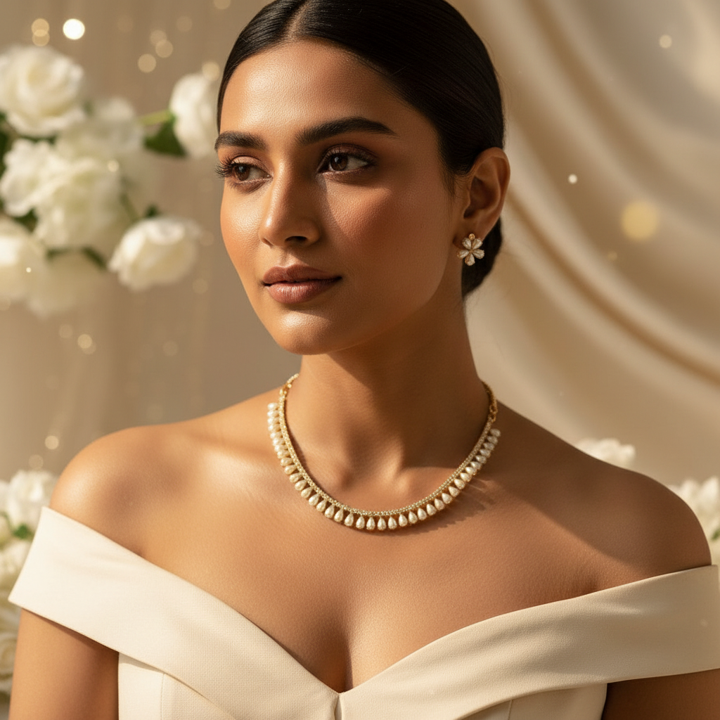 Myra AD Necklace (White)
