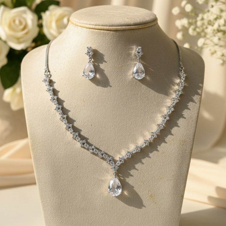 Aqua AD Necklace (Silver)