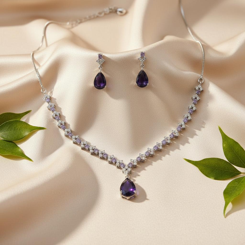 Aqua AD Necklace (Purple)