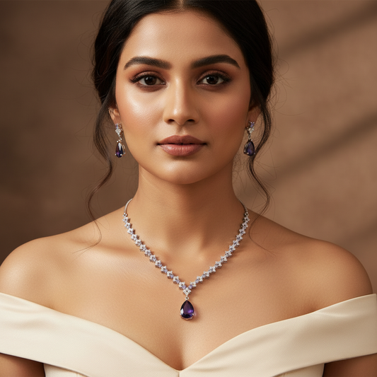 Aqua AD Necklace (Purple)