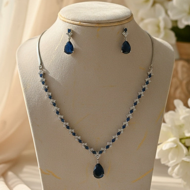 Aqua AD Necklace (Blue)