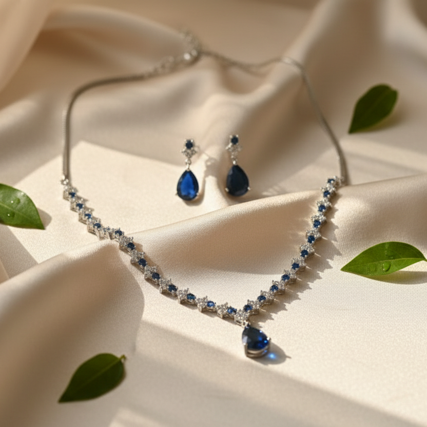 Aqua AD Necklace (Blue)