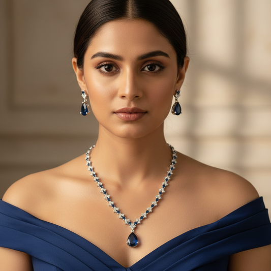 Aqua AD Necklace (Blue)