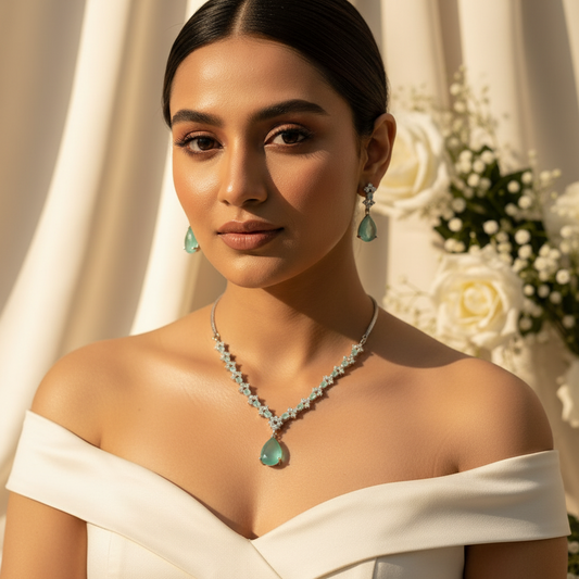 Aqua AD Necklace (Mint Green)