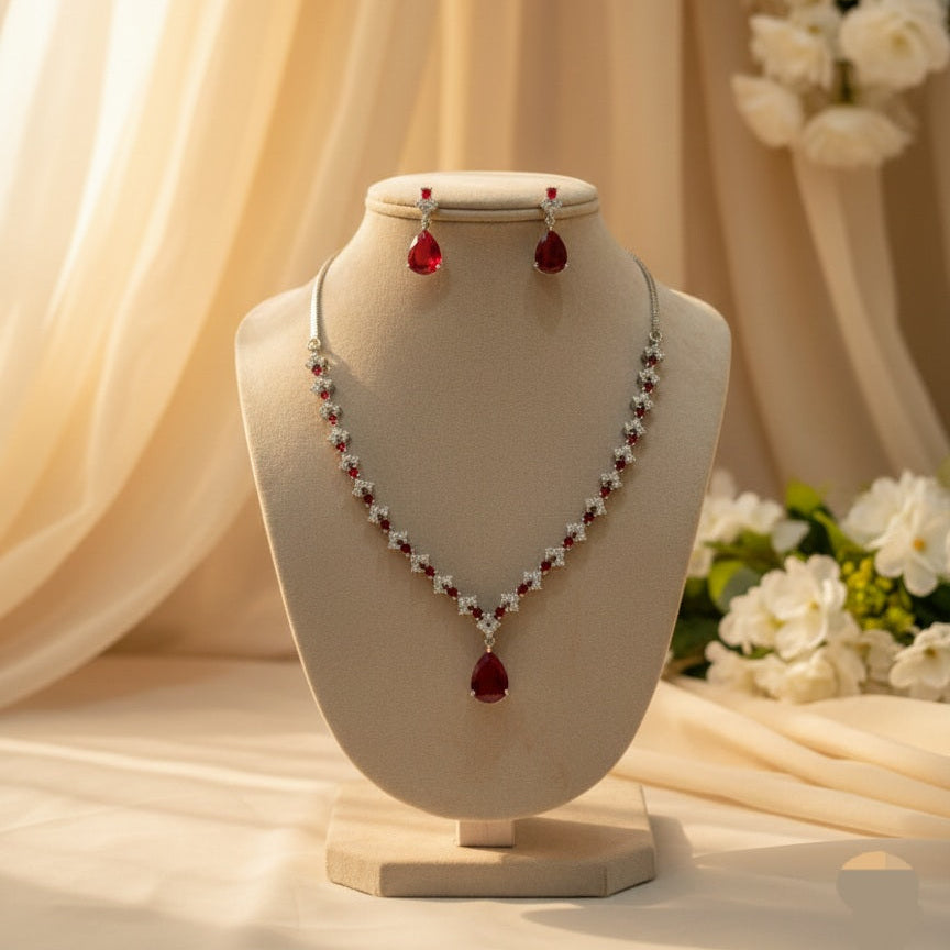 Aqua AD Necklace (Wine)