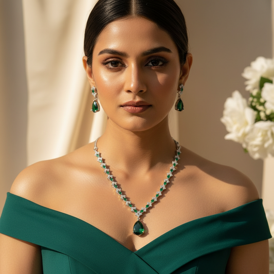 Aqua AD Necklace (Green)