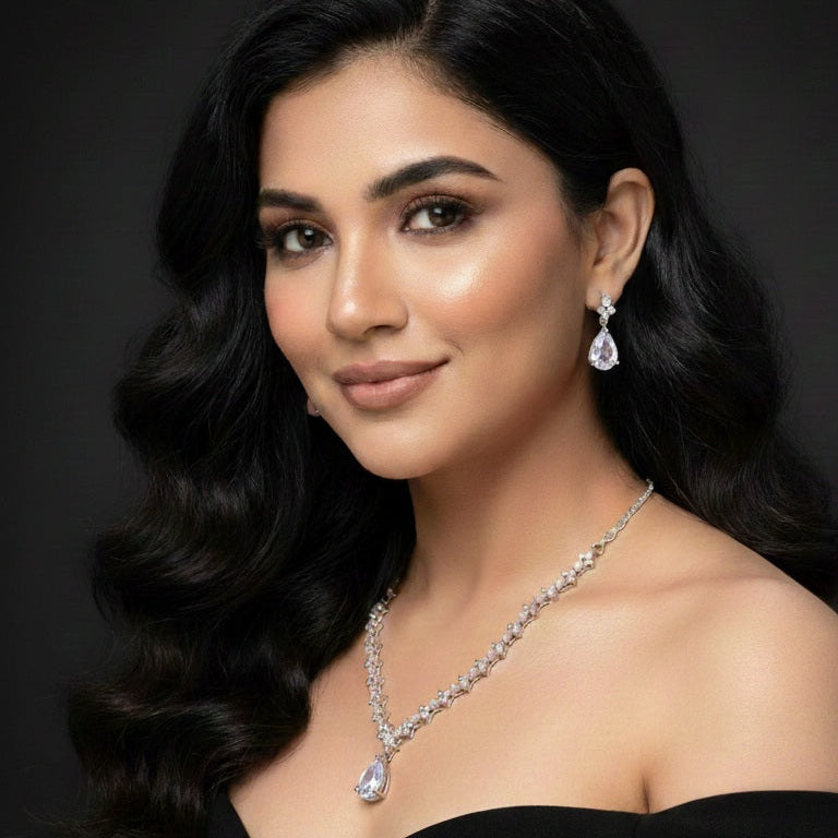Aqua AD Necklace (Silver)
