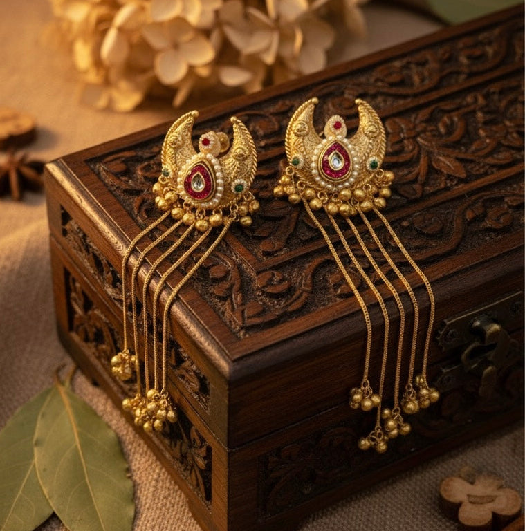 Samira Kashmiri Earrings (Pink)