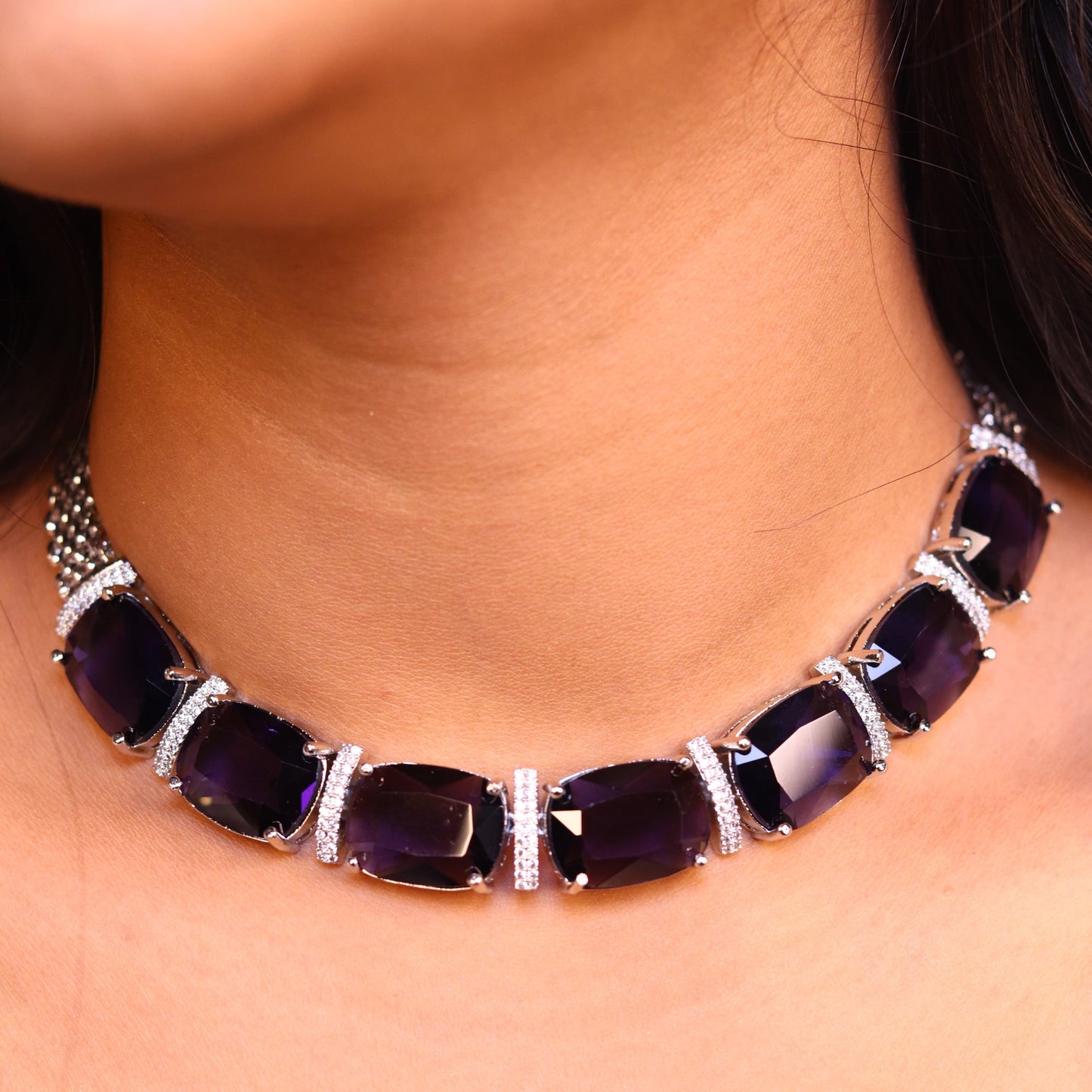 Orra AD Necklace (Purple)