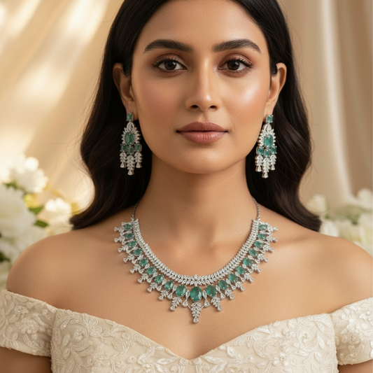Lustre AD Necklace (Mint Green)