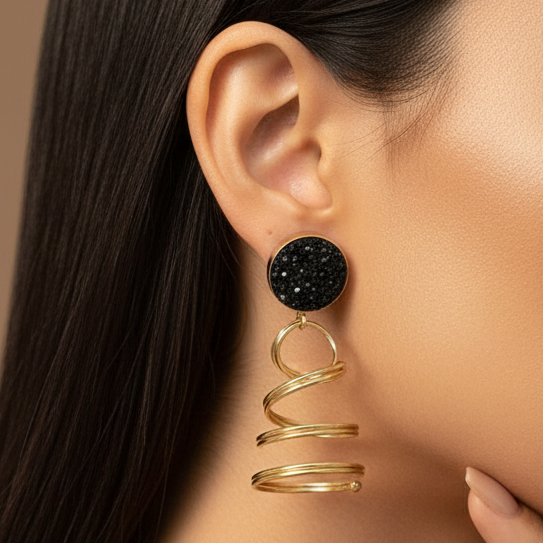Loop Earrings (Black)